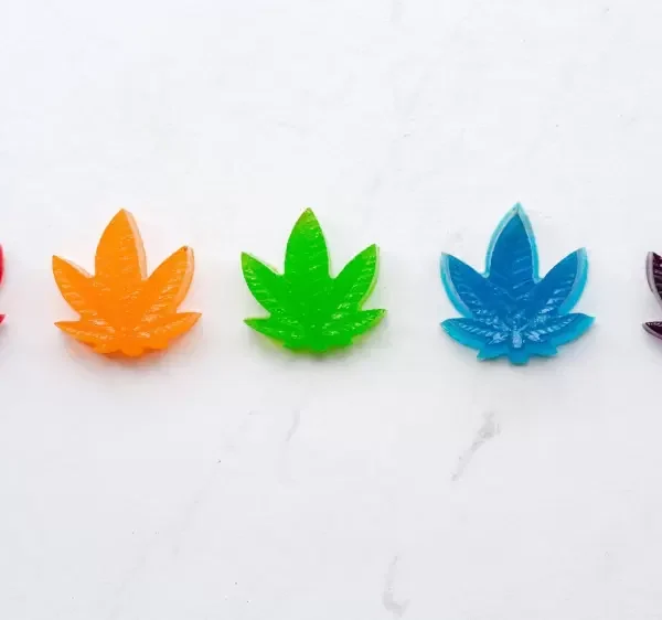 THC Gummy Leafs – Colorful Cannabis Candy with 0.25 gr Organic THC